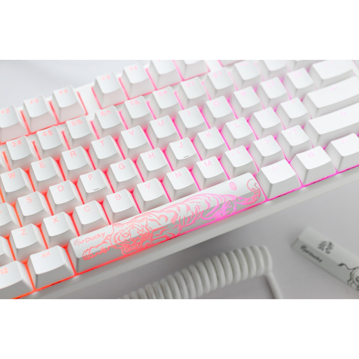 Геймърскa механична клавиатура Ducky One 3 Pure White TKL Hotswap Cherry MX Brown, RGB, PBT Keycaps - DKON2187ST-BUSPDPWWWSC1