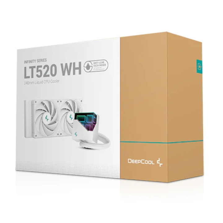 Водно охлаждане за процесор DeepCool LT520 WH, LGA 1700/AM5 - R-LT520-WHAMNF-G-1