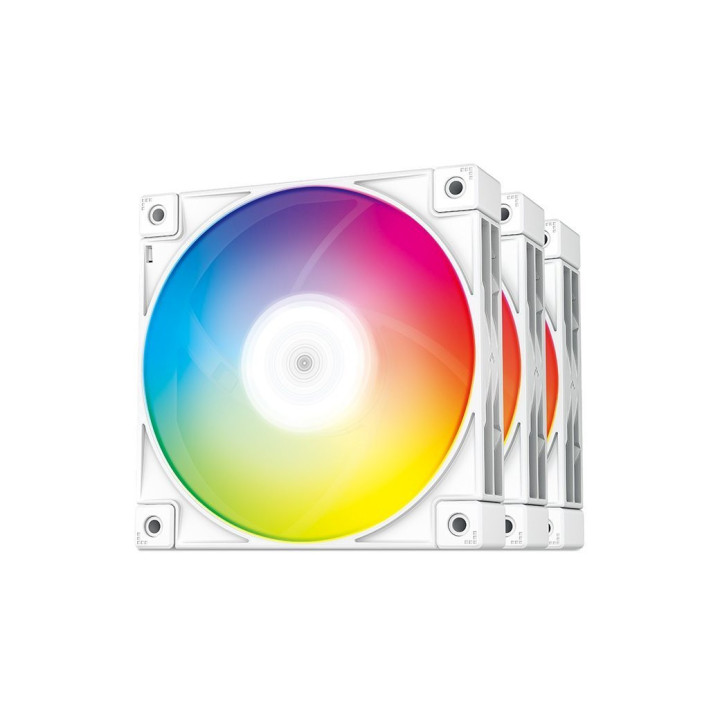 Комплект вентилатори DeepCool 3-in-1 - FC120 White, Addressable RGB - R-FC120-WHAMN3-G-1