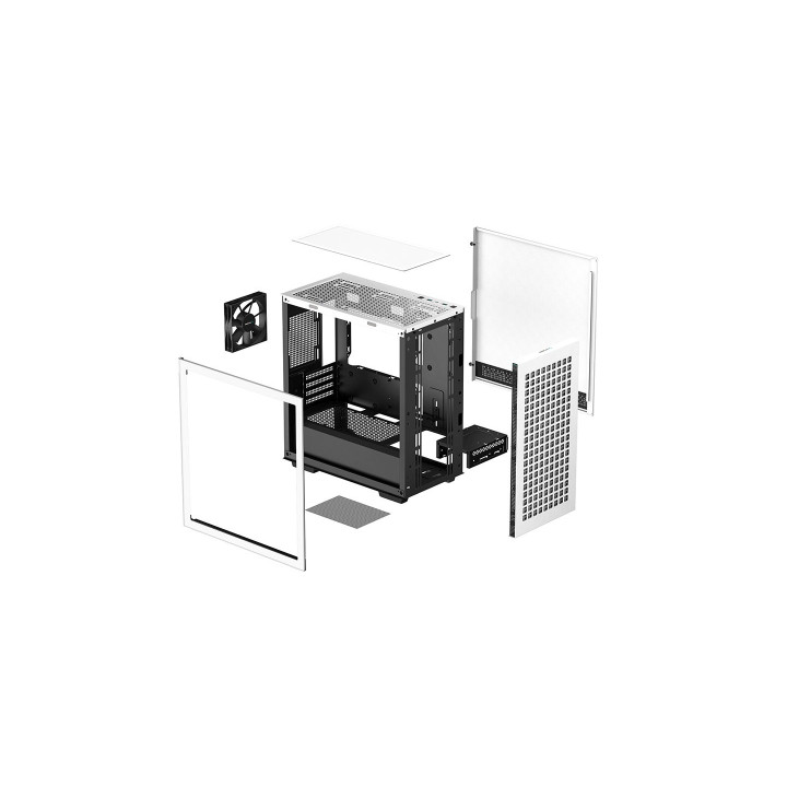Кутия за компютър DeepCool CH370 WH mATX - R-CH370-WHNAM1-G-1