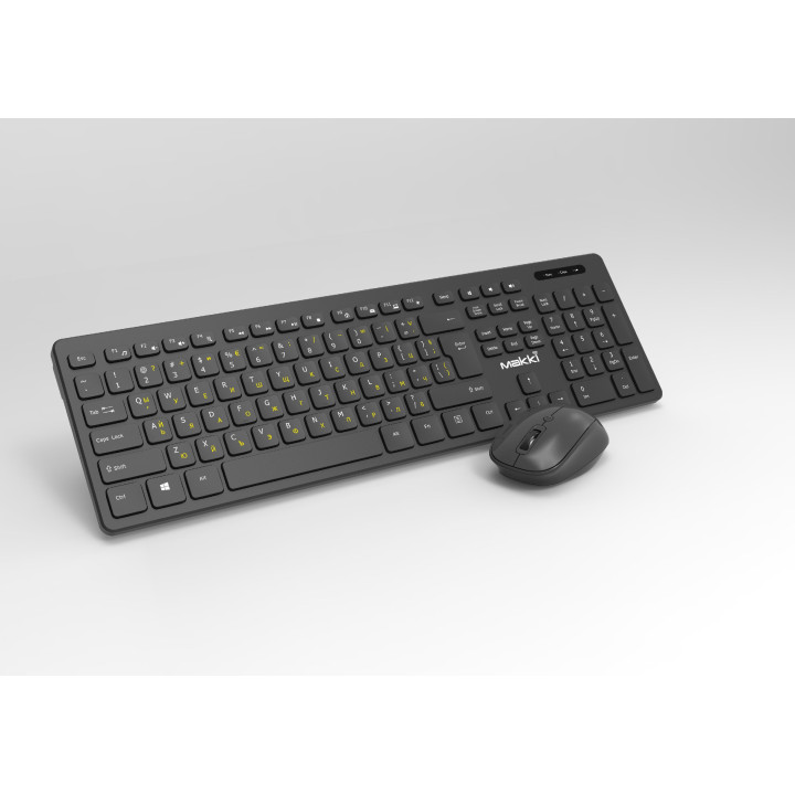 Безжичен комплект клавиатура и мишка Makki 2.4G BG low profile chocolate, БДС  - MAKKI-KB-KMX-C16
