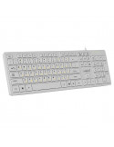 Нископрофилна клавиатура Makki USB BG, Low profile Chocolate, KB-C14 White