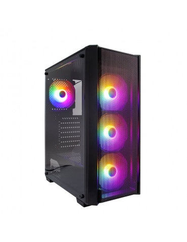 Кутия за компютър 1stPlayer Fire Dancing V4 RGB, ATX, с включени 4 вентилатора - V4-4F1