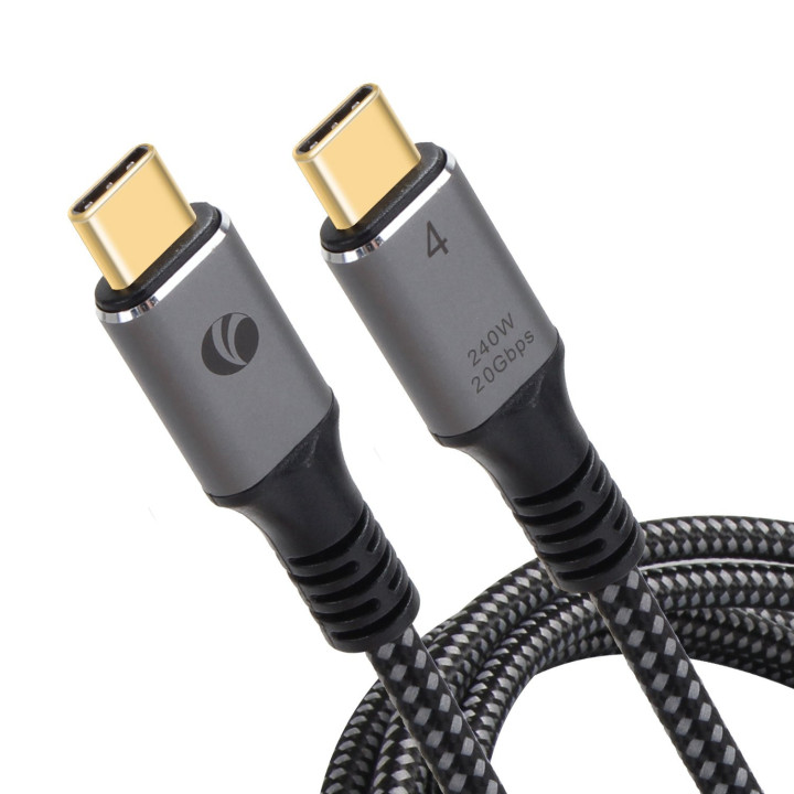 Кабел VCom USB4.0 Type-C/Type-C 20Gbps, 240W - CU521M-2m