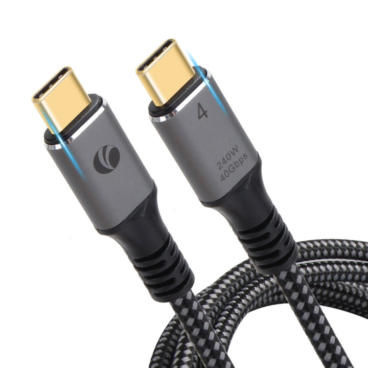 Кабел VCom USB4.0 Type-C/Type-C 40Gbps, 240W - CU541M-1.2m