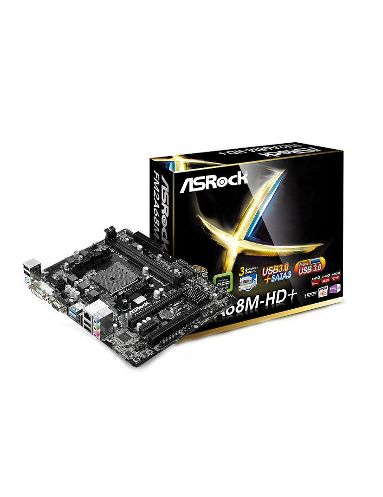 Дънна платка Asrock FM2A68M-HD , сокет FM2