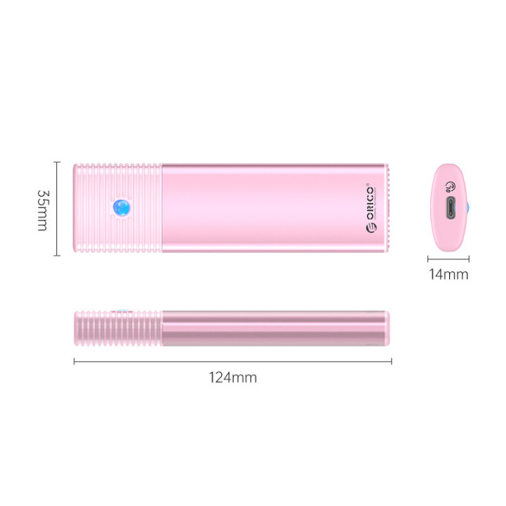 Външна кутия за диск Orico M.2 NVMe M/B key 10 Gbps Pink / розов - PWM2-G2-PK-EP