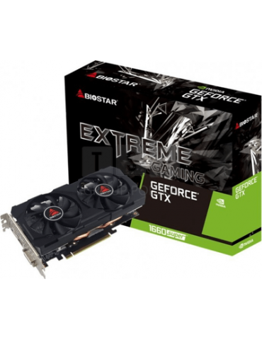 Видео карта BIOSTAR GeForce GTX 1660 SUPER 6GB GDDR6, 192 bit, DVI, DP, HDMI - VN1666SF69