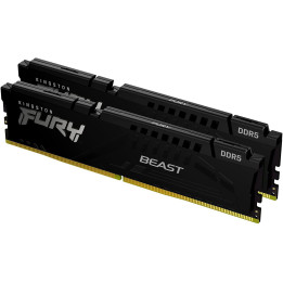 RAM памет Kingston 16GB(2x8GB) DDR5 PC5-44800 5600MHz FURY Beast Black CL40 - KF556C40BBK2-16