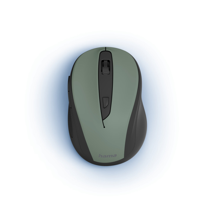Безжична мишка Hama MW-400 V2, 6-бутонна, ергономична, USB, зелено - HAMA-173030