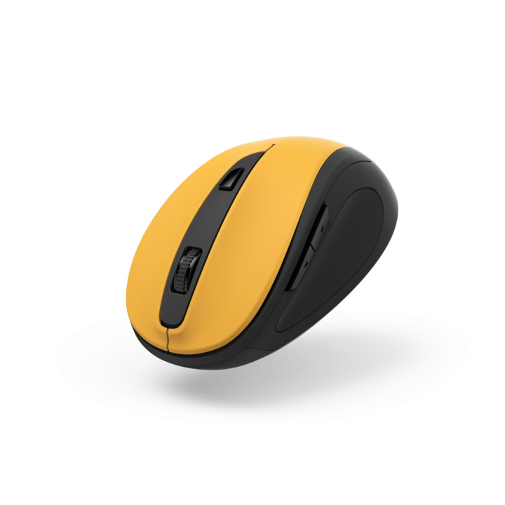Безжична мишка Hama MW-400 V2 6-бутонна, ергономична, USB, сигнално жълта - HAMA-173029
