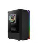 Кутия за компютър AeroCool Bionic с прозрачен панел и RGB лента - BIONIC-G-BK-V2