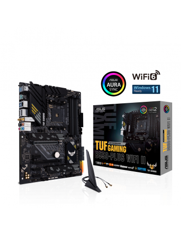 Дънна платка Asus TUF GAMING B550-PLUS WIFI II AM4, 4xDDR4, Aura Sync, PCIe 4.0