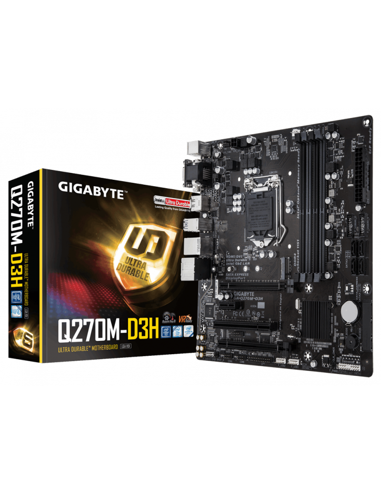 Дънна платка Gigabyte Q270M-D3H, сокет LGA1151