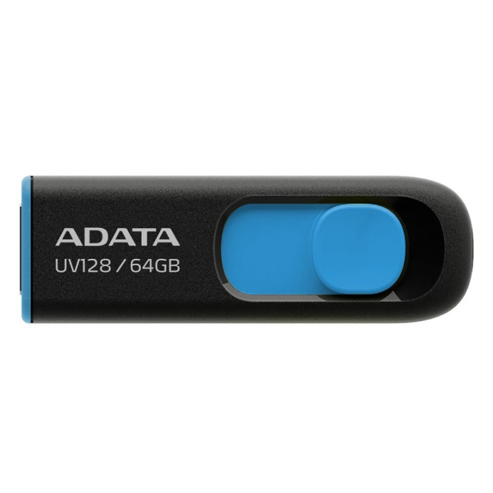 Флаш памет Adata 64GB UV128 USB 3.2 Black - AUV128-64G-RBE