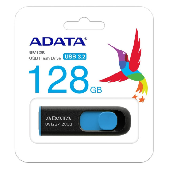 Флаш памет Adata 128GB  UV128 USB 3.2 Black - AUV128-128G-RBE