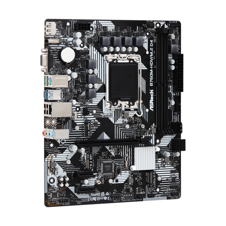 Дънна платка AsRock B760M-HDV M.2, LGA1700, DDR4, ATX