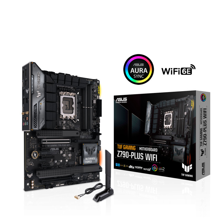 Дънна платка Asus TUF GAMING Z790-PLUS WIFI, LGA 1700, 4xDDR5, PCIe 5.0, ATX, Wi-Fi 6, AURA Sync RGB