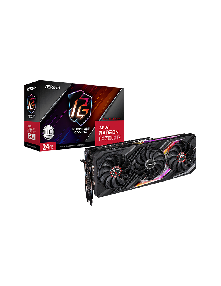 Видео карта AsRock AMD RADEON RX 7900 XTX Phantom Gaming OC 24GB GDDR6