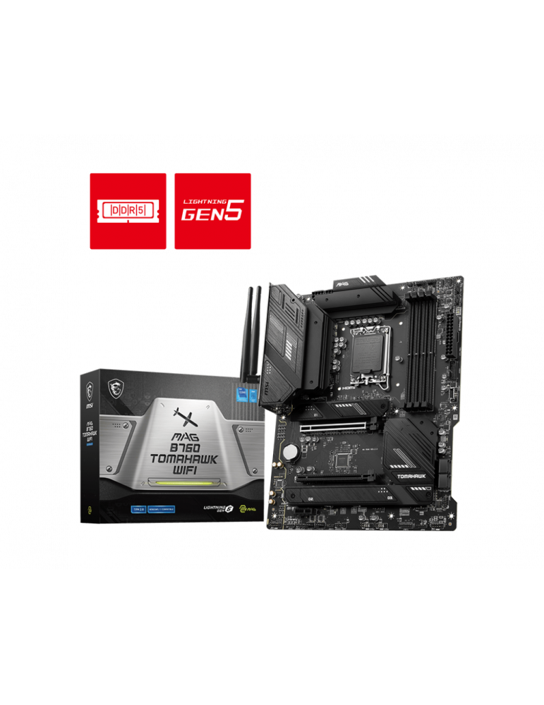 Дънна платка MSI MAG B760 TOMAHAWK WiFi, LGA1700 - 911-7D96-003