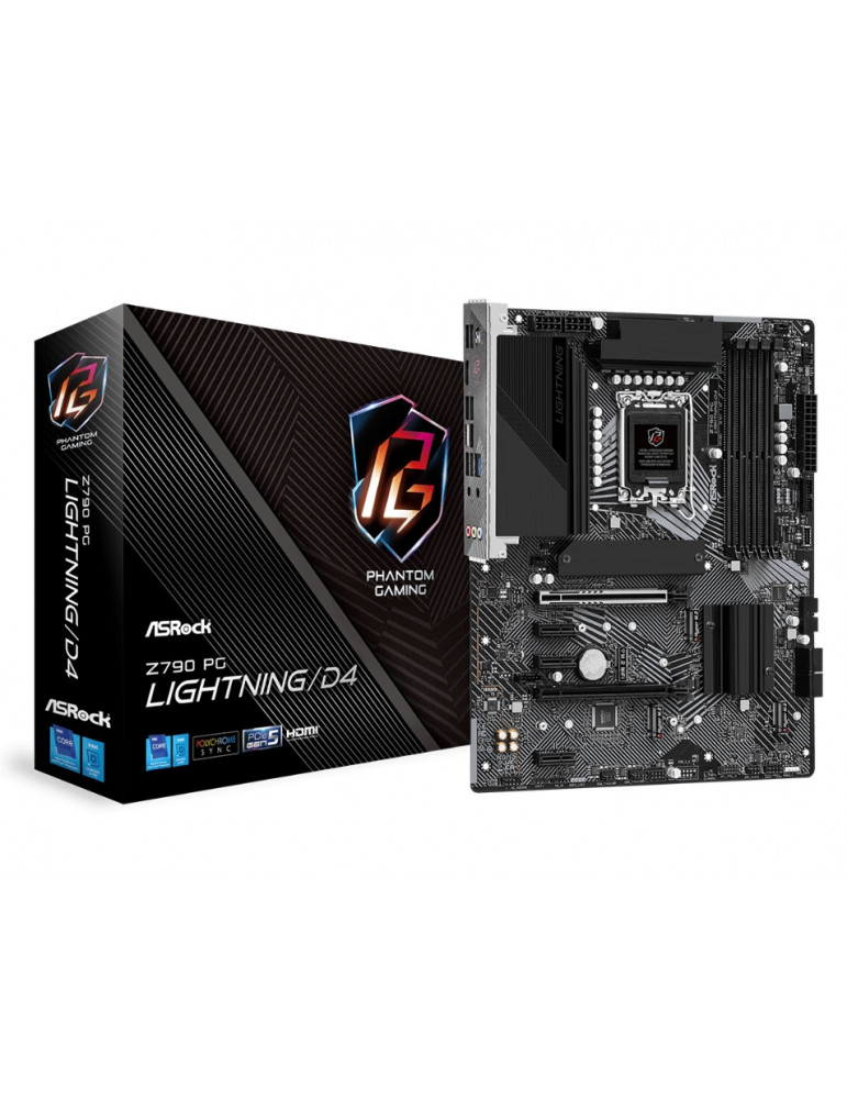 Дънна платка Asrock Z790 PG LIGHTNING/D4, LGA1700, ATX - 90-MXBJM0-A0UAYZ