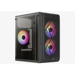 Кутия за компютър AeroCool CS-107-A-BK-v2 mATX, с 3 вентилатора - ACCS-PC14032.11