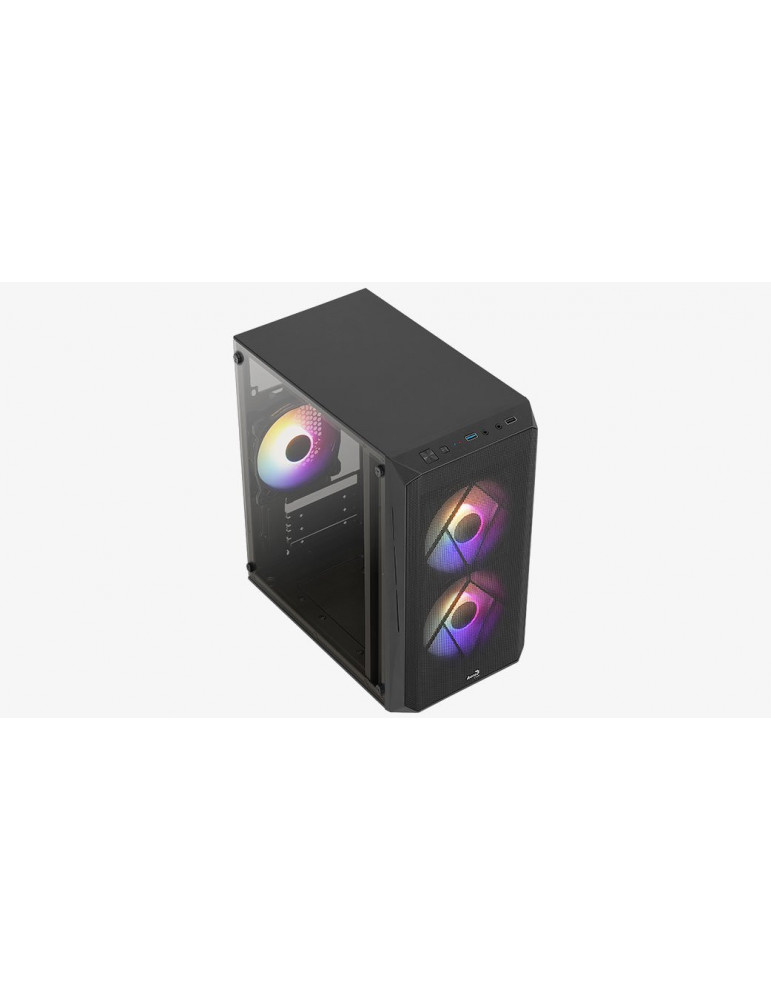 Кутия за компютър AeroCool CS-107-A-BK-v2 mATX, с 3 вентилатора - ACCS ...