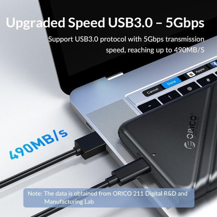 Kутия за диск Orico 2.5" USB3.0 WHITE - 25PW1-U3-WH