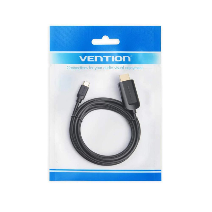 Кабел Vention Type-C to HDMI - 2.0m 4K Black - CGUBH