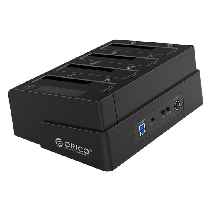 Докинг станция за дискове Orico  Storage / HDD / SSD Dock / Duplicator - 4x 2.5 and 3.5 inch USB3.0, black - 6648US3-C
