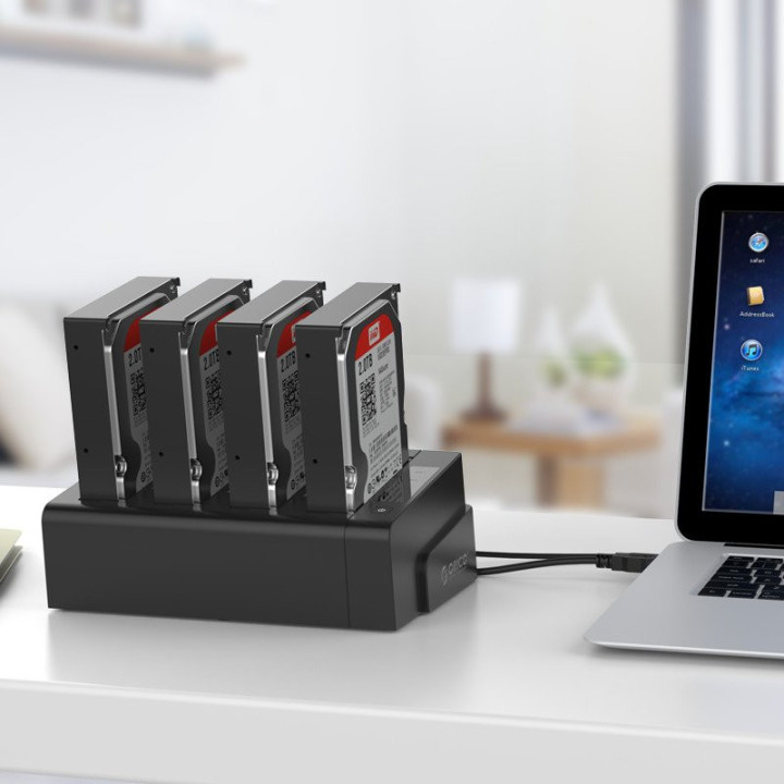 Докинг станция за дискове Orico  Storage / HDD / SSD Dock / Duplicator - 4x 2.5 and 3.5 inch USB3.0, black - 6648US3-C
