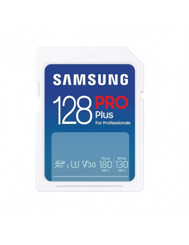 SD карта Samsung 128GB SD Card PRO Plus, UHS-I, Read 180MB/s - Write 130MB/s - MB-SD128S/EU