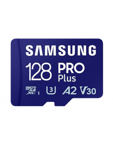 SD карта Samsung 128GB micro SD Card PRO Plus with Adapter, UHS-I, Read 180MB/s - Write 130MB/s - MB-MD128SA/EU