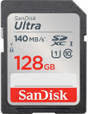 SD карта Sandisk 128GB Ultra SDXC, Class 10, U1, 140 Mb/s - SDSDUNB-128G-GN6IN