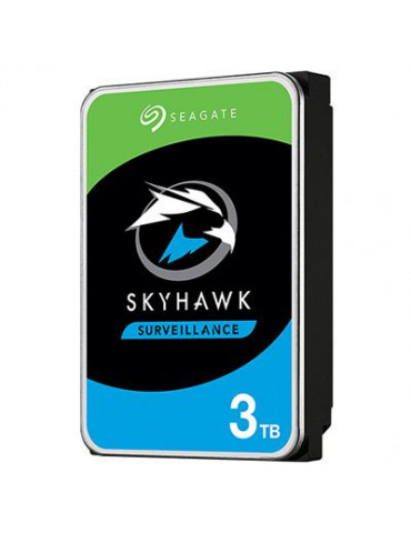 Твърд диск Seagate 3TB 3.5" SATA SKYHAWK 5400rpm 256MB- ST3000VX015