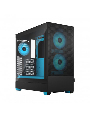 Кутия за компютър Fractal Design POP AIR RGB CYAN CORE TG CL - FD-C-POR1A-02