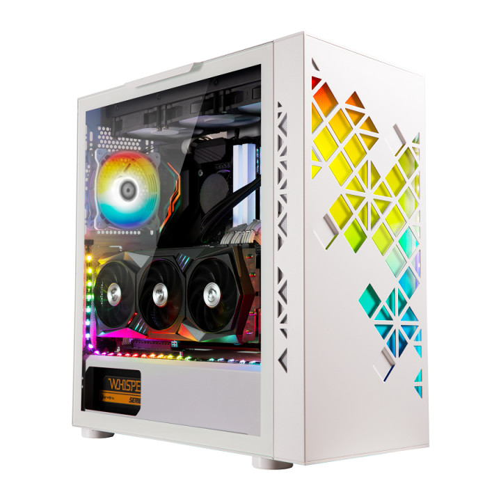 Кутия за компютър Bitfenix TRACERY ARGB WHITE - BFC-TRA-500-WWG-3W1A