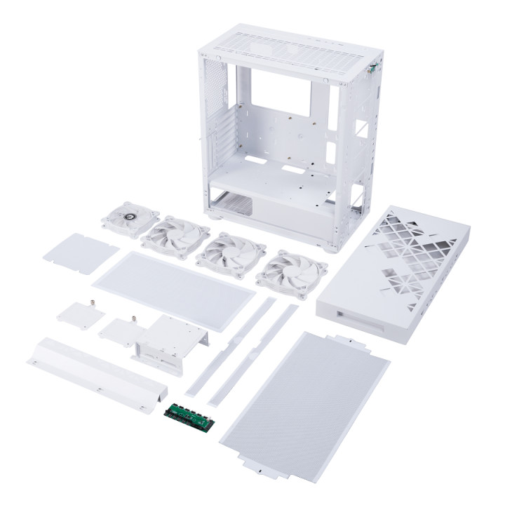 Кутия за компютър Bitfenix TRACERY ARGB WHITE - BFC-TRA-500-WWG-3W1A