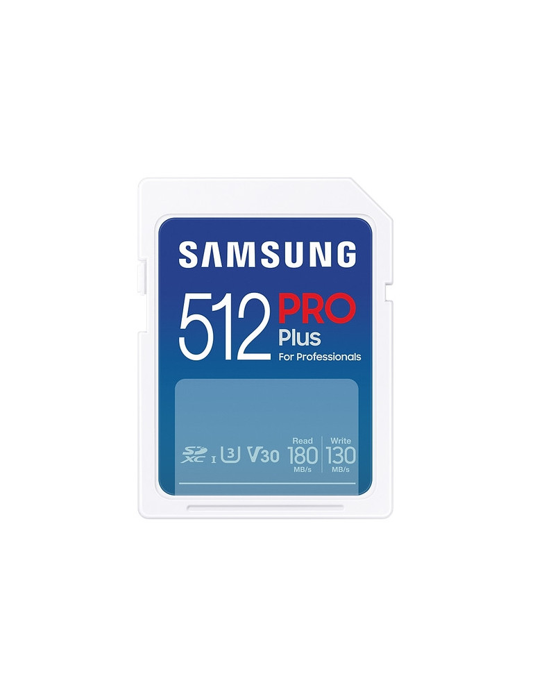 SD карта Samsung 512GB SD Card PRO Plus, UHS-I, Class10, Read 180MB/s - Write 130MB/s - MB-SD512S/EU