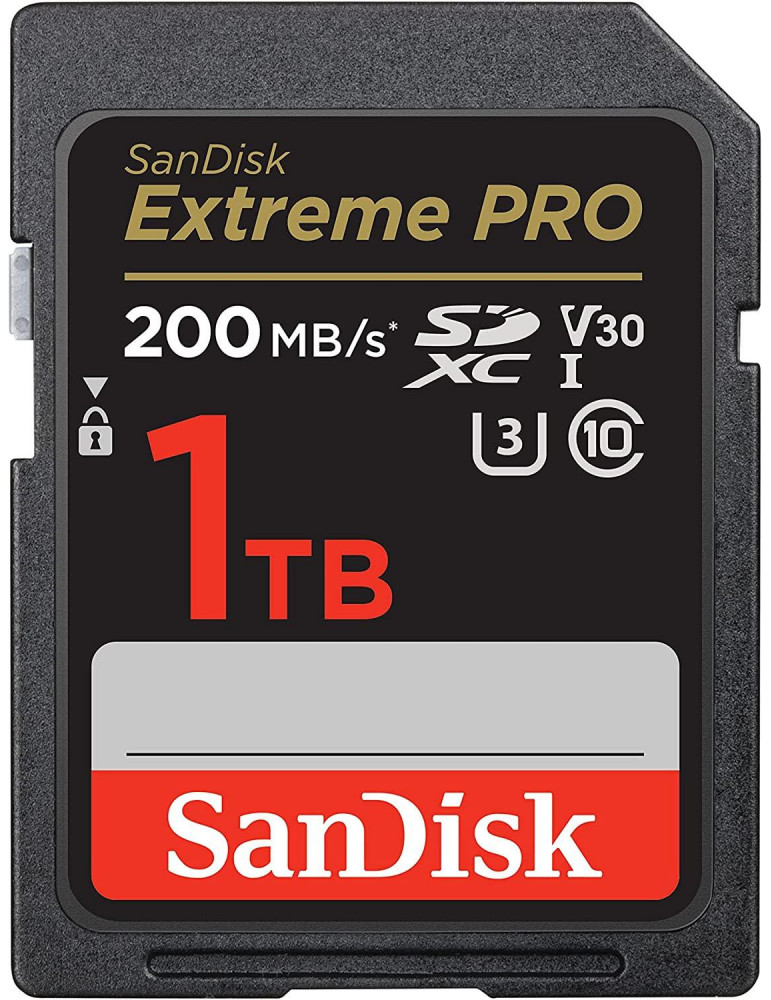 SD карта Sandisk 1TB Extreme PRO SDHC, UHS-1, Class 10, U3, 140 MB/s  - SDSDXXD-1T00-GN4IN