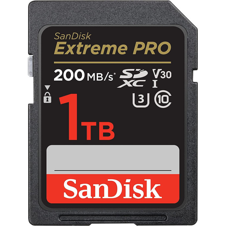 SD карта Sandisk 1TB Extreme PRO SDHC, UHS-1, Class 10, U3, 140 MB/s  - SDSDXXD-1T00-GN4IN