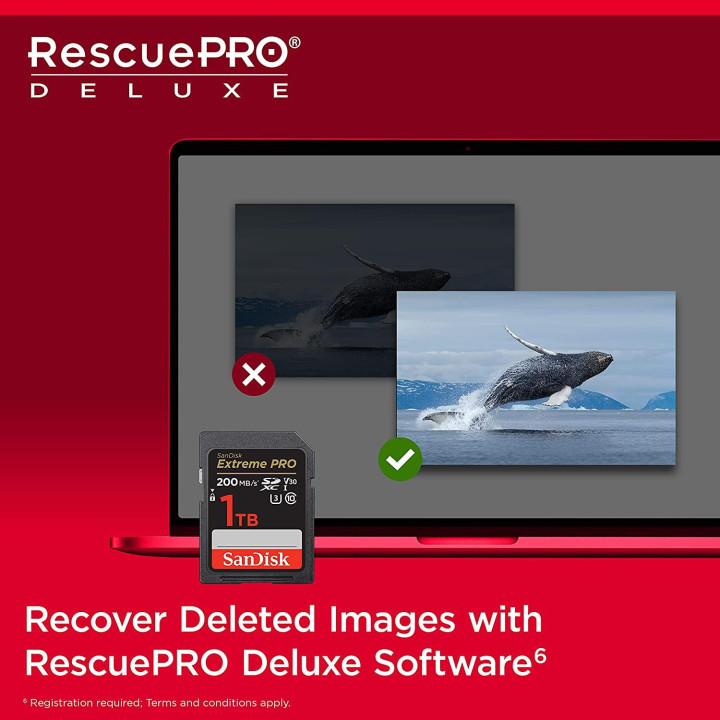 SD карта Sandisk 1TB Extreme PRO SDHC, UHS-1, Class 10, U3, 140 MB/s  - SDSDXXD-1T00-GN4IN