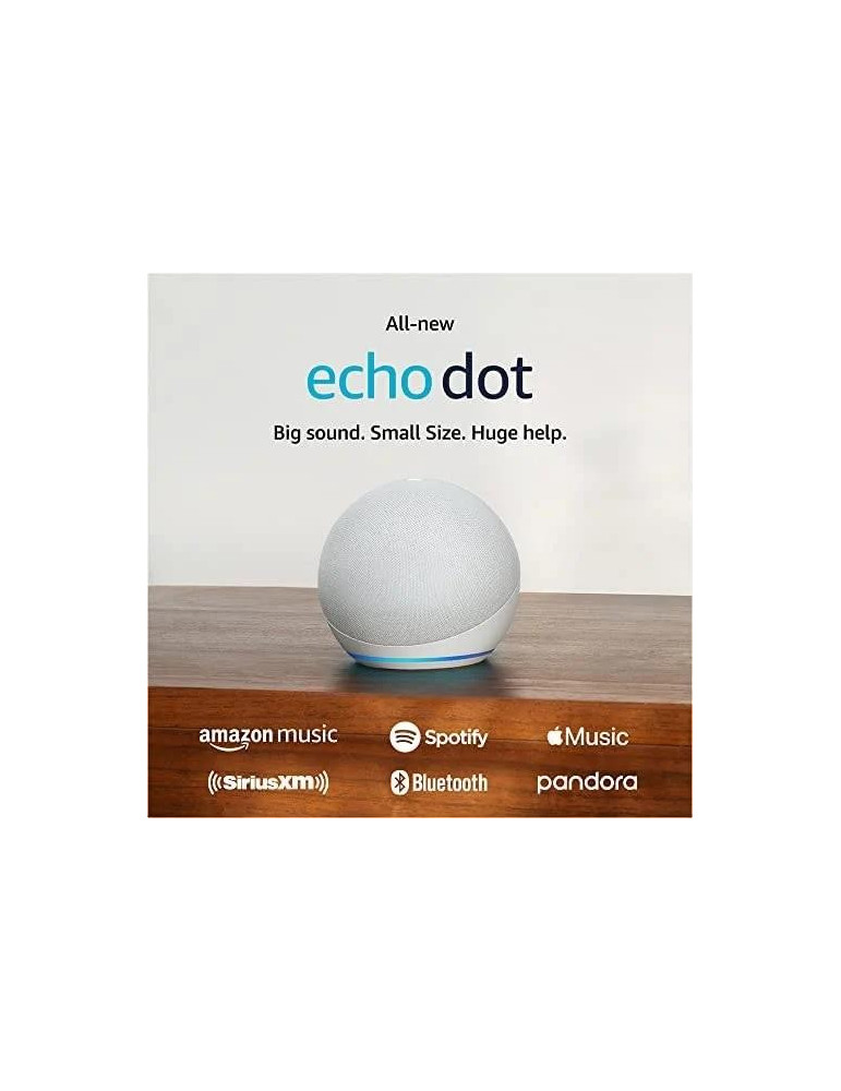 Преносима смарт тонколона Amazon Echo Dot 5, Гласов асистент, Alexa, Бял