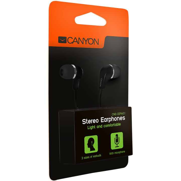 Слушалки Canyon CNE-CEPM01B с микрофон
