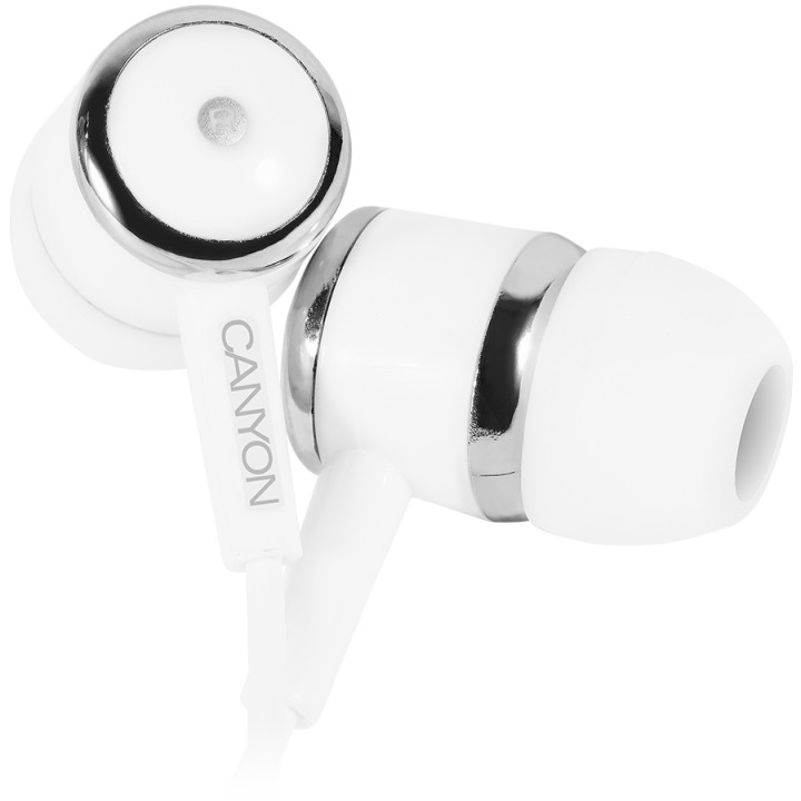 Слушалки Canyon CNE-CEPM01W с микрофон, бели