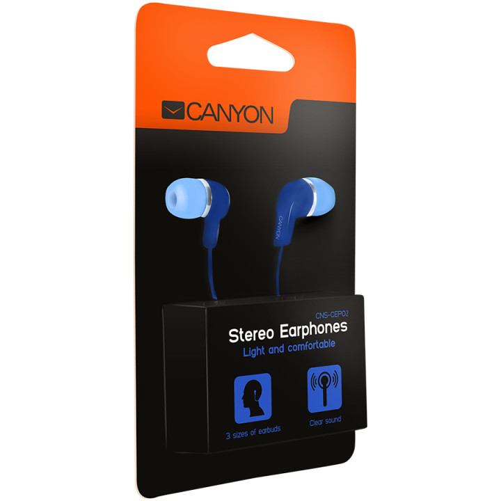 Слушалки Canyon CNS-CEPM02BL с микрофон, сини