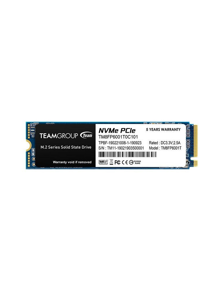 SSD диск Team Group 1TB MP33, M.2 2280 PCI-e 3.0 x4 NVMe - TM8FP6001T0C101