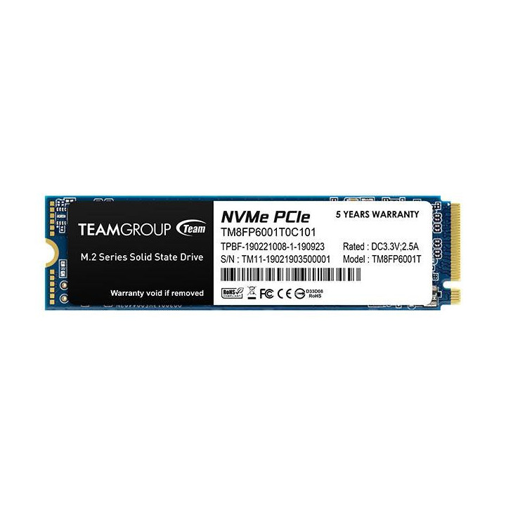 SSD диск Team Group 1TB MP33, M.2 2280 PCI-e 3.0 x4 NVMe - TM8FP6001T0C101