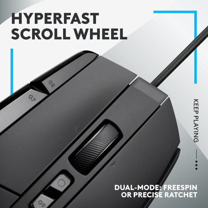 Геймърска мишка Logitech G502 X, USB, черен - 910-006138