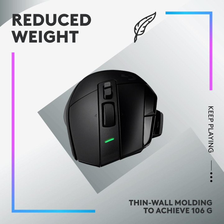 Безжична геймърска мишка Logitech G502 X Lightspeed Black - 910-006180